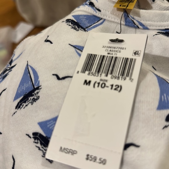 Polo Ralph Lauren Boys Medium (10-12) Polo Bear Spa Terry Sweatshirt - Picture 2 of 6